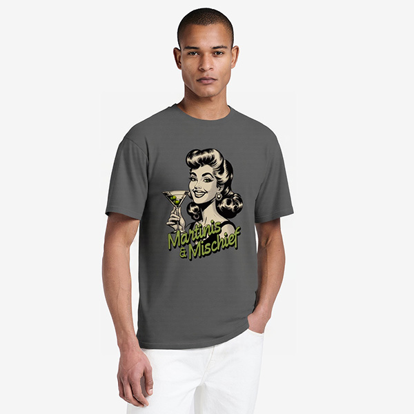 Martinis mischief  DTG pure cotton t-shirts