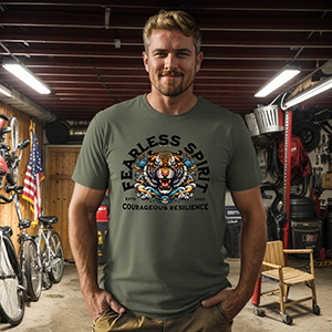 Fearless Spirit Tiger  DTG pure cotton t-shirts