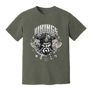 Vikings print   DTG pure cotton t-shirts