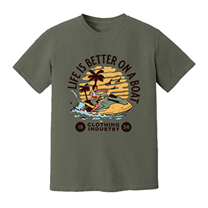Life is better on a boat  DTG pure cotton t-shirts