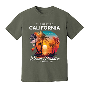 The Best of California Beach paradise  DTG pure cotton t-shirts