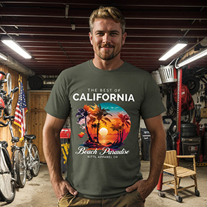 The Best of California Beach paradise  DTG pure cotton t-shirts