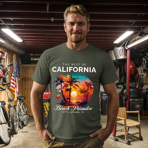 The Best of California Beach paradise  DTG pure cotton t-shirts