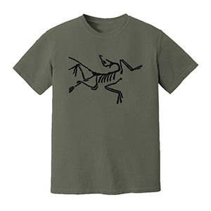 Ancient fossils bird print DTG pure cotton t-shirts