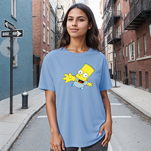 Sim-psons print  DTG pure cotton t-shirts