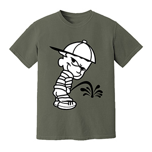 boy pissing  DTG pure cotton t-shirts