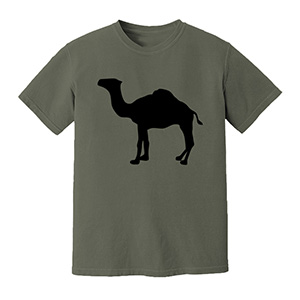 camel print   DTG pure cotton t-shirts