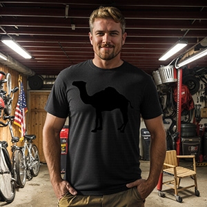 camel print   DTG pure cotton t-shirts