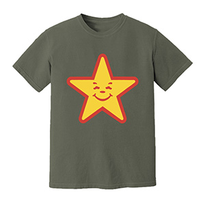 Star print  DTG pure cotton t-shirts