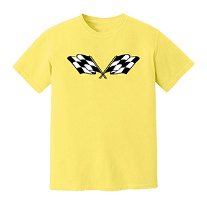 checkered flags  DTG pure cotton t-shirts