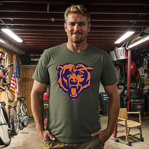 Chicago bears  DTG pure cotton t-shirts