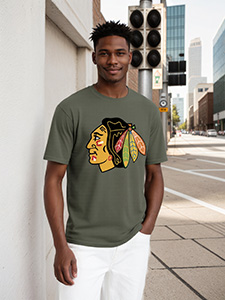 Chicago blackhawks   DTG pure cotton t-shirts