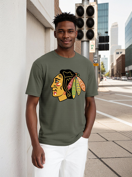 Chicago blackhawks   DTG pure cotton t-shirts