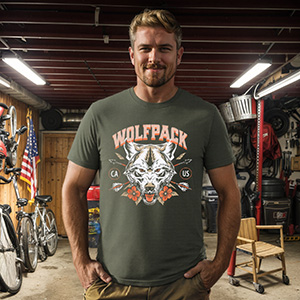 Wolf Pack  DTG pure cotton t-shirts