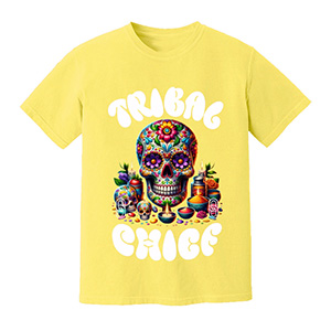 TRIBAL skull roses  DTG pure cotton t-shirts