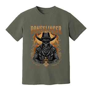 Skeleton Cowboy Boneslinger  DTG pure cotton t-shirts