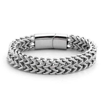 men's bracelet magnet buckle titanium steel double-layer bracelet personalized jewelry accessories