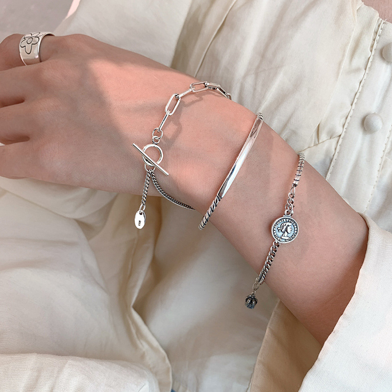925 Silver Vintage Bracelet Unique Design And Simple Temperament