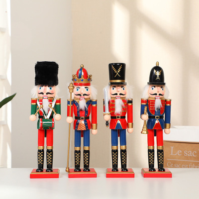 Christmas Nutcracker Christmas Nutcracker Decoration Bookcase Living Room Study Wooden Crafts Decoration