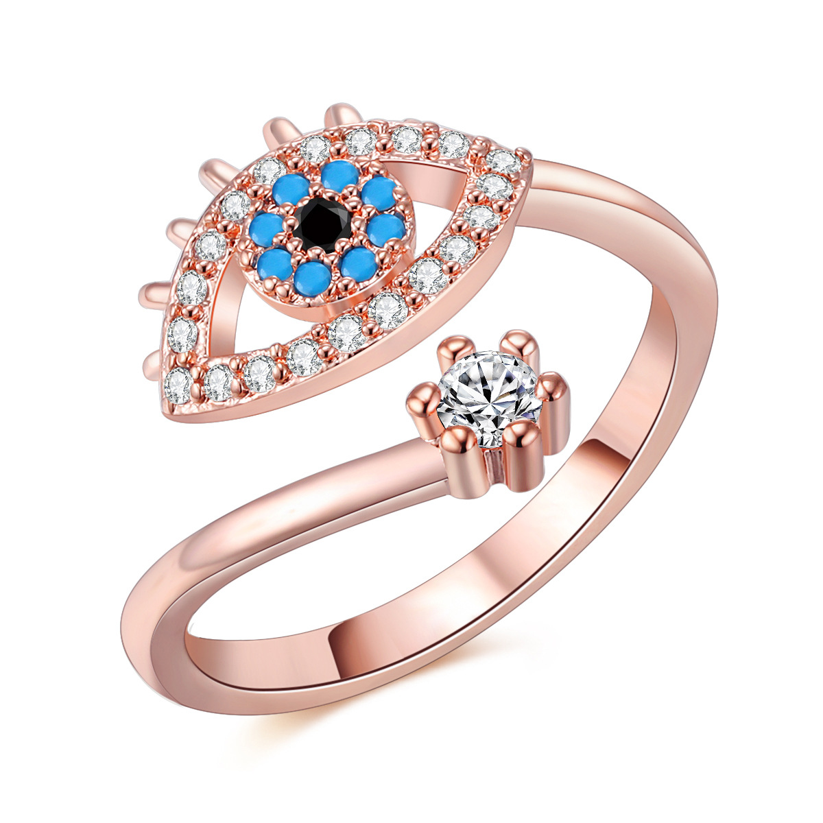  creative devil's eye ring open blue eyes jewelry fashion jewelry manufacturers 