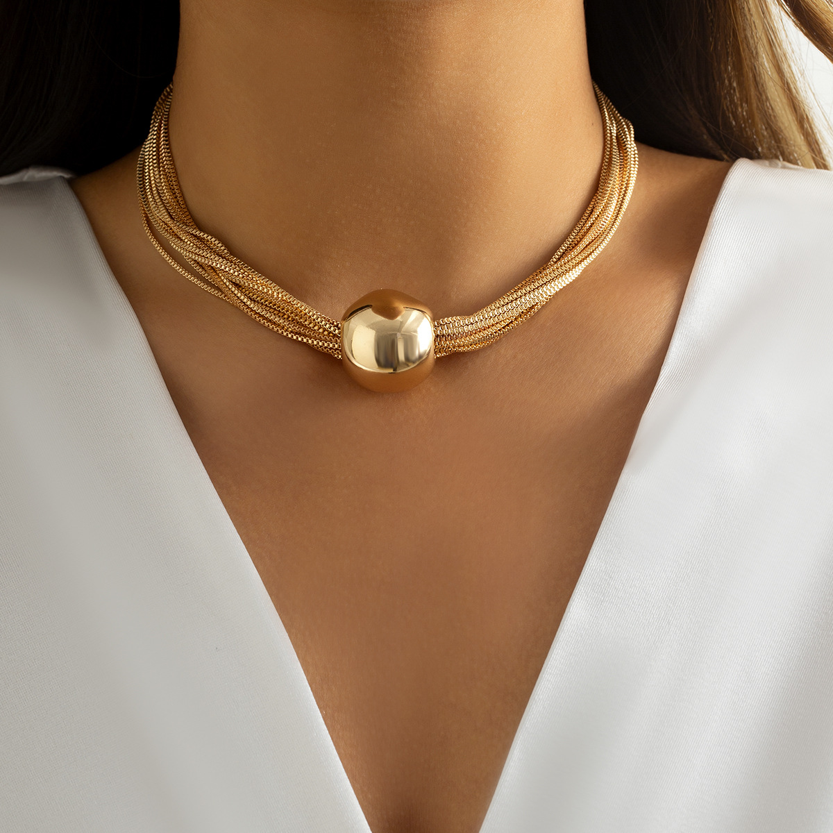 Original Stylish Statement Geometric Necklace