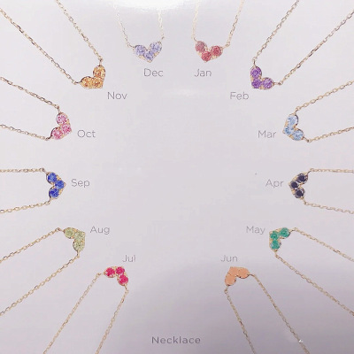 S925 sterling silver light luxury 12 colors exquisite small collarbone chain female simple cold style