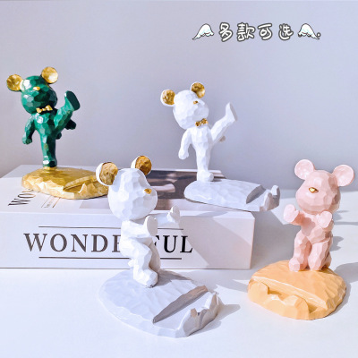 Violent bear mobile phone holder desktop cute cartoon style astronaut mobile phone holder creative decoration on behalf of the wholesale