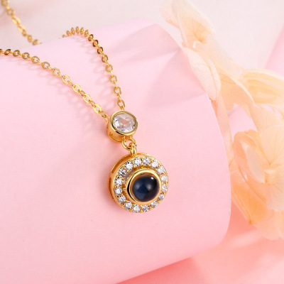 Personalized Circle Photo  Necklace