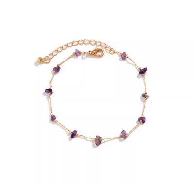Gold Bead Anklet Simple Design Titanium Steel 18K Gold Metal